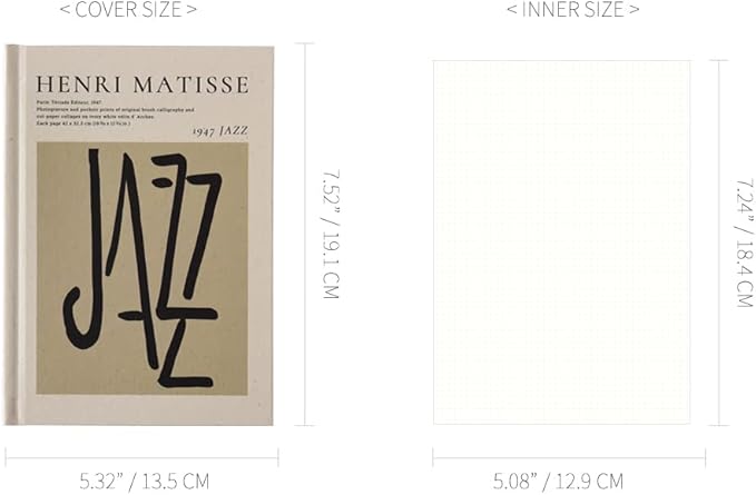 Monolike Hardcover Henri Matisse Diary, HENRI MATISSE JOURNAL Ⅳ - Academic Planner Weekly & Monthly Planner