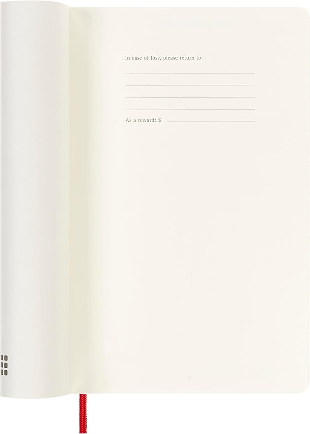 Moleskine 2023-2024 Weekly Planner, 18M, Large, Scarlet Red, Soft Cover (5 x 8.25)