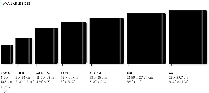 Moleskine Classic Collection Hard Cover Notebook, 1-Subject, Dotted Rule, Black Cover, (80) 10 x 7.5 Sheets