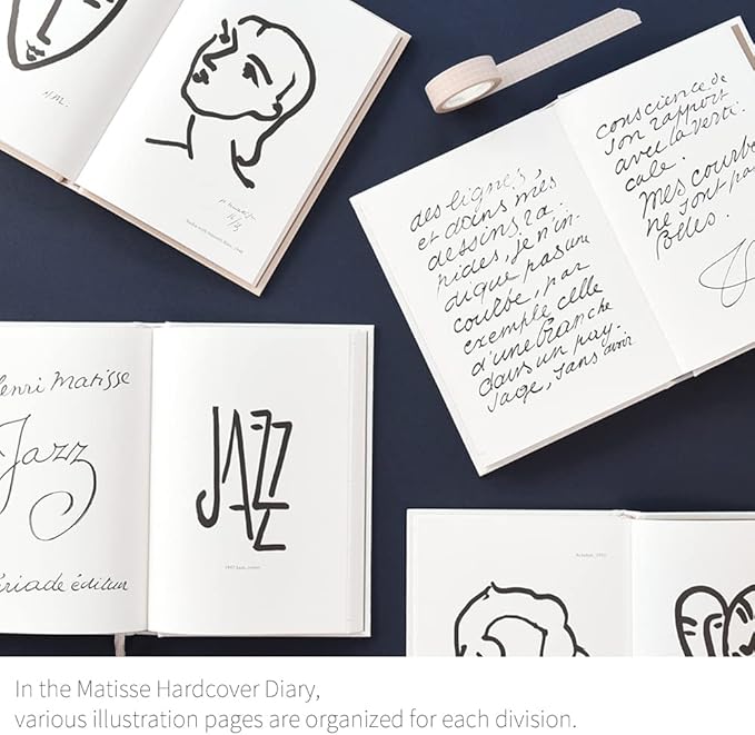 Monolike Hardcover Henri Matisse Diary, HENRI MATISSE JOURNAL Ⅲ - Academic Planner Weekly & Monthly Planner