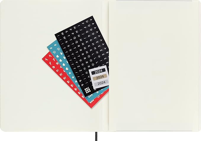 Moleskine Classic 18 Month 2023-2024 Weekly Planner, Soft Cover, Xl (7.5" X 9.75"), Black