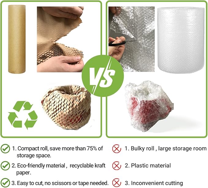 Moving Dish Packing Kit Plate Protector Sleeve, Packing Supplies for Dishes, Honeycomb Wrapping Paper Roll 15 inch *300 Feet Large Bubble Cushion Wrap Shipping Material for Fragile Items