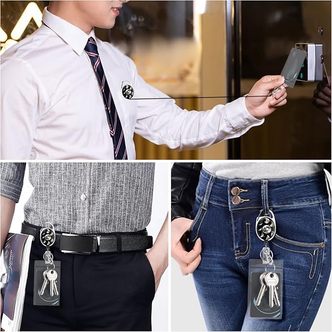 Moon Planet Teacher Lanyards for Id Badges and Keys, Retractable ID Badge Holder with Detachable Lanyard, Fashionable Badge Reel Heavy Duty with Carabiner Clip, Nurse Student Office Gifts