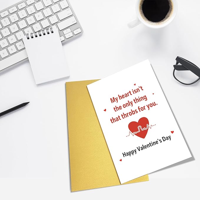 Naughty Valentines Day Card for Her, Funny Valentine's Day Card for Girlfriend, My Heart Isn't The Only Thing That Throbs for You