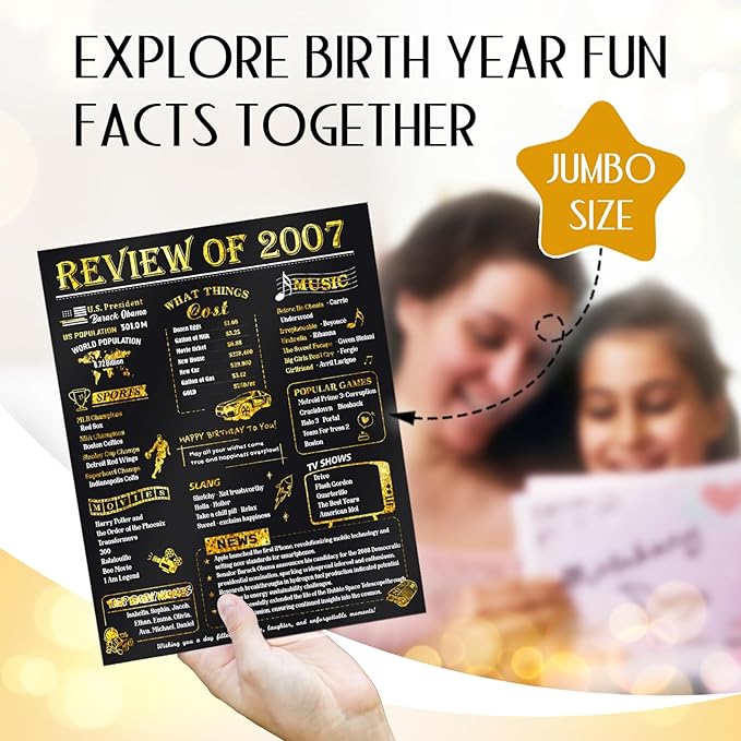 16th Birthday Card for Girl Boy, Jumbo Pop Up Sweet 16th Birthday Cards for Son Daughter, Happy 16th Birthday Decorations for 16 Year Old Girls Boys Funny Birthday Gifts, Review of 2009, Black Gold