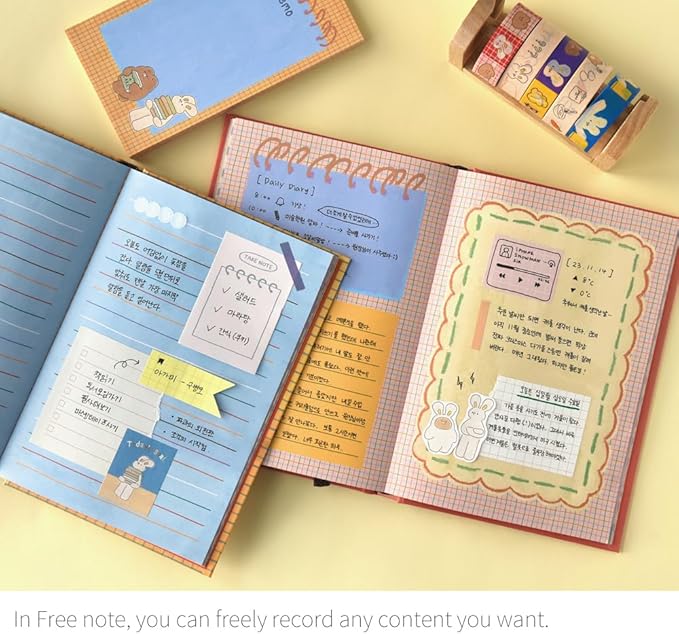 Monolike Hardcover Unmatched Friends Diary, 02. Red - Academic Planner Weekly & Monthly Planner