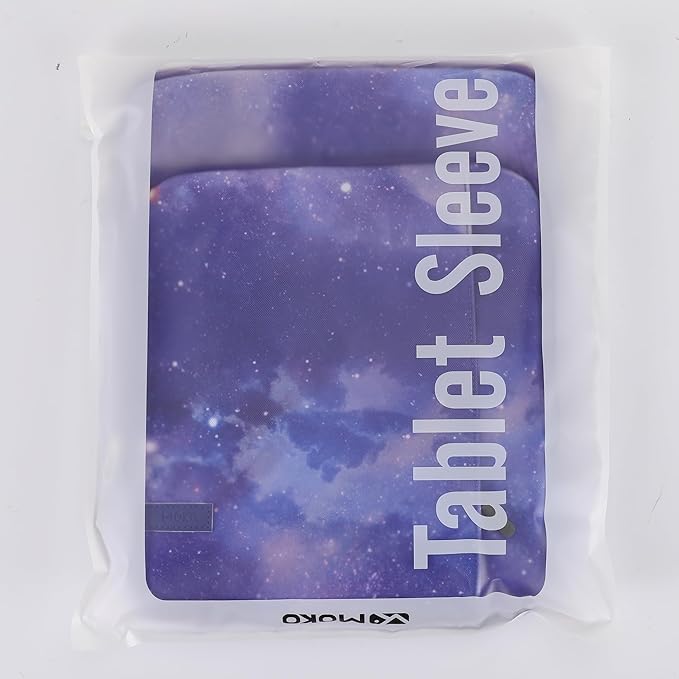 MoKo Laptop Sleeve Bag for 13.3-14 Inch, Notebook Carrying Case with Pocket Fits New MacBook Pro M3/M2 14" /13" M2/M1 Pro/M1 Max 14.2 2023-2021/Air 13.6" M2 2022, Surface Pro 9/8 13",Purple Starry Sky