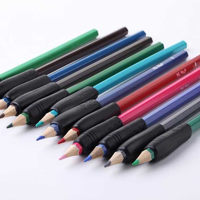 Mr. Pen Black Silicone Pencil and Pen Grip, 12 Pack, Ideal for Arthritis and Tendonitis