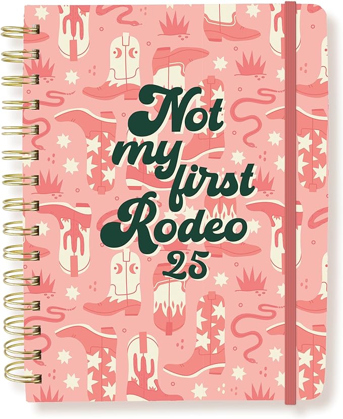18 Month Hardbound Spiral Planner by Graphique, Jul. 2024 – Dec. 2025 Calendar, Weekly and Monthly Spreads, Page Tabs, Reminder Stickers, 6” x 8”