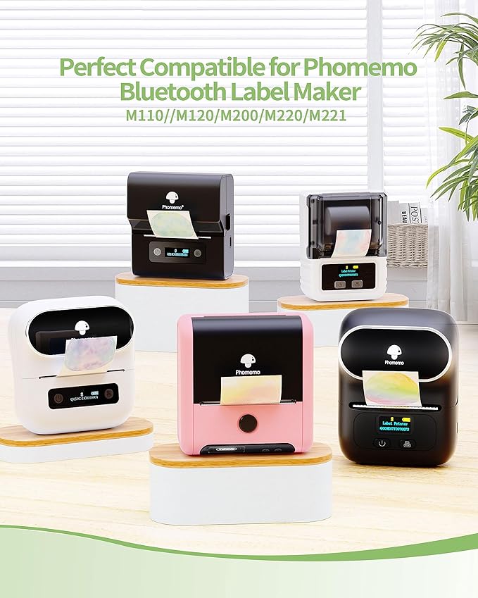 2 Inch Circle Thermal Label Sticker Compatible with Phomemo M110/M221/M220/M120/M200/M110S Label Printers,1.96" x 1.96"(50x50 mm),Round Label Sticker for Gift/Mailing/Business/Home Tag,140labels/Roll