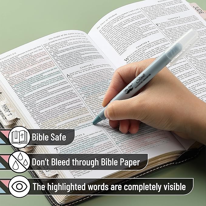 Mr. Pen- Gel Highlighter, 4 Pack, Bible Highlighters No Bleed, No Bleed Highlighters, Bible Highlighter, Bible Markers, Gel Highlighters for Bibles, Highlighter