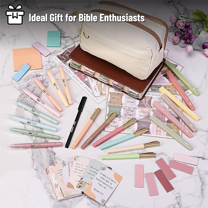 Mr. Pen- Bible Journaling Kit, Bible Study Supplies, No Bleed Bible Highlighters and Pens No Bleed, Bible Pens, Bible Journaling Kit for Gift, Bible Study Tools, Easter Gift