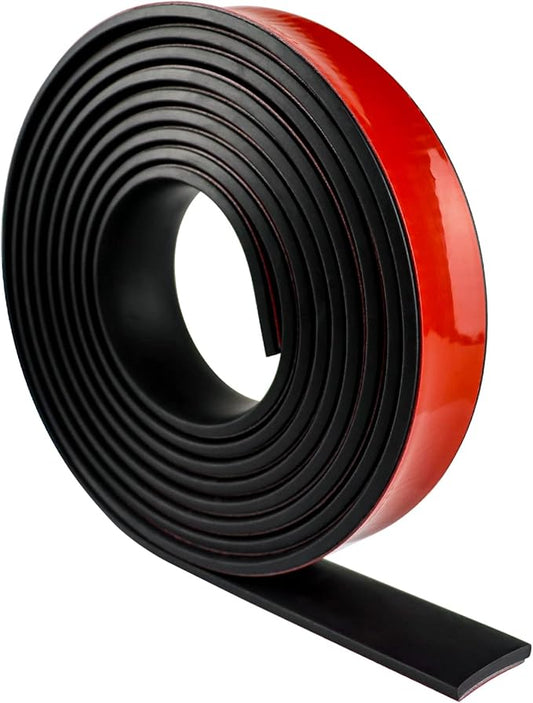 Neoprene Rubber Strips Self Adhesive Solid Rubber Sheets, Rolls & Strips for DIY Gaskets Crafts Pads Seals Warehouse Flooring Rubber Strip with Adhesive Backing (1” Wide x 1/8" Thick x 10' Long)