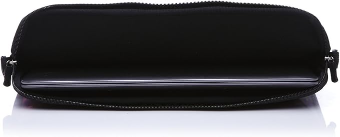 14 Inch Neoprene Laptop Sleeve Case Bag with shoulder strap For 14" Notebook/MacBook/Ultrabook/Chromebook (Red butterfly)