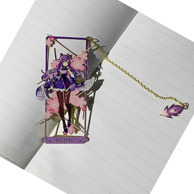 Nahida Bookmark with Chain Original Genshin Impact Metal Bookmark - Collect All Your Favorite Characters!