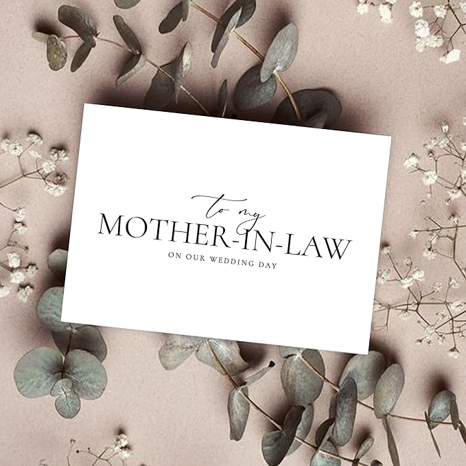 Mother In Law Wedding Day Card, Mother In Law Of The Bride/Groom Gifts, To My Mother In Law On Our Wedding Day. （Mother-in-Law A）, 6*4