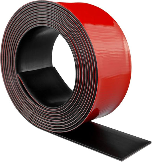 Neoprene Rubber Strips Self Adhesive Solid Rubber Sheets, Rolls & Strips for DIY Gaskets Crafts Pads Seals Warehouse Flooring Rubber Strip with Adhesive Backing (2” Wide x 1/5" Thick x 10' Long)