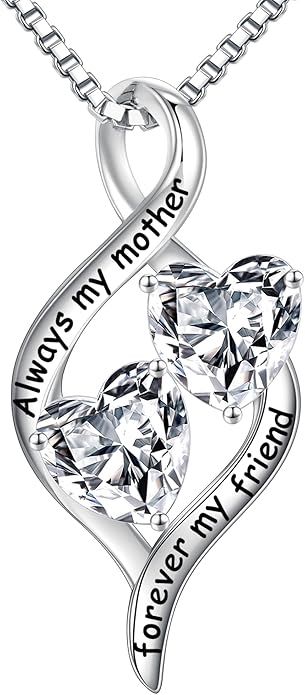 MOOSEA Moissanite Necklace Christmas Gifts for Women - 2CT Heart Moissanite Necklace D Color VVS1 Clarity Lab Created Necklace Anniversary Christmas Gifts for Wife Birthday Gifts for Mom Wife Grandma