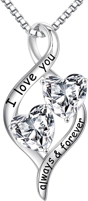 MOOSEA Moissanite Necklace Christmas Gifts for Women - 2CT Heart Moissanite Necklace D Color VVS1 Clarity Lab Created Necklace Anniversary Christmas Gifts for Wife Birthday Gifts for Mom Wife Grandma