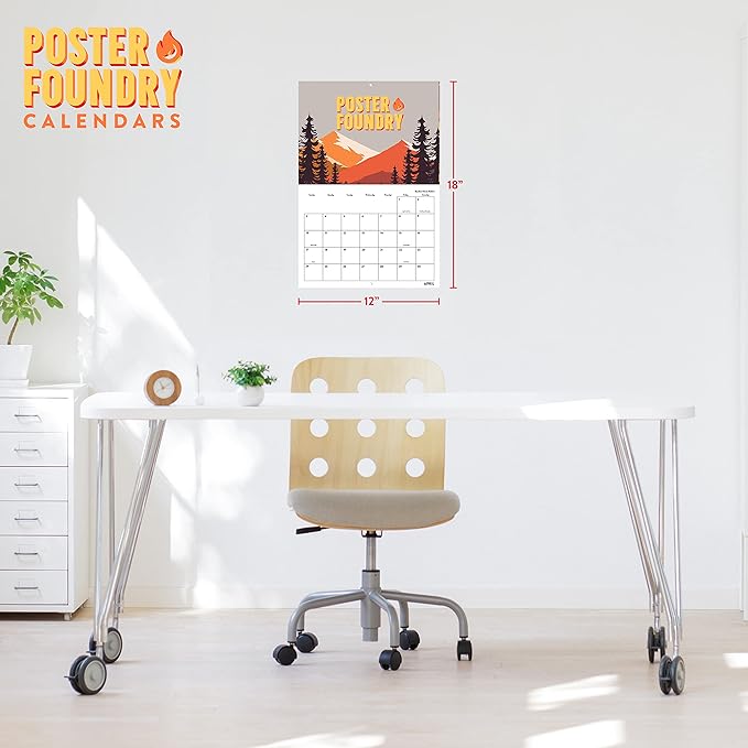 New England Calendar 2025 Monthly Wall Calender 12 Month | American Made In The USA
