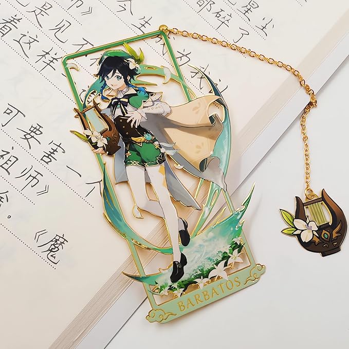 Nahida Bookmark with Chain Original Genshin Impact Metal Bookmark - Collect All Your Favorite Characters!