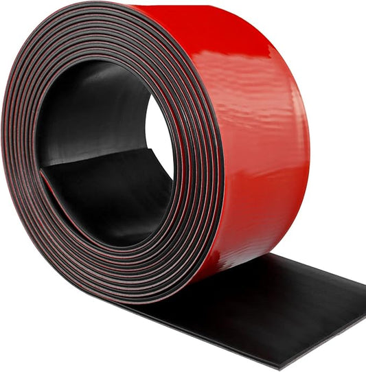 Neoprene Rubber Strips Self Adhesive Solid Rubber Sheets, Rolls & Strips for DIY Gaskets Crafts Pads Seals Warehouse Flooring Rubber Strip with Adhesive Backing (4” Wide x 1/5" Thick x 10' Long)
