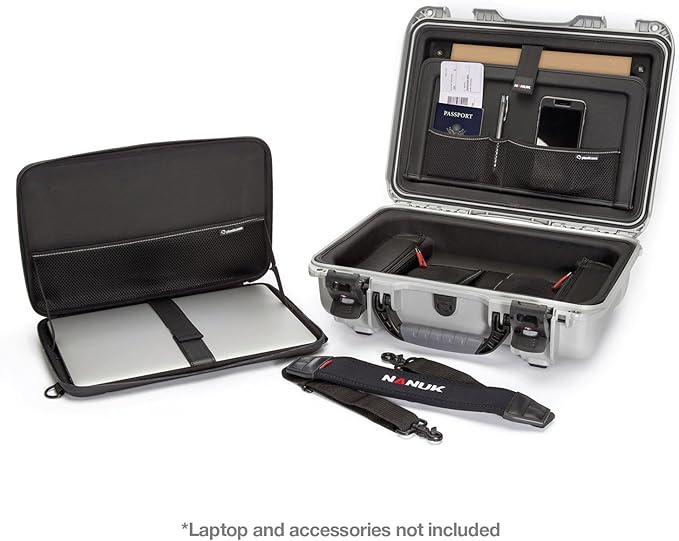 Nanuk 923 Hard Camera Case with Laptop Insert Kit, Silver (923-LK05)