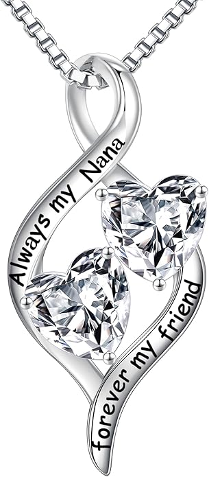 MOOSEA Moissanite Necklace Christmas Gifts for Women - 2CT Heart Moissanite Necklace D Color VVS1 Clarity Lab Created Necklace Anniversary Christmas Gifts for Wife Birthday Gifts for Mom Wife Grandma