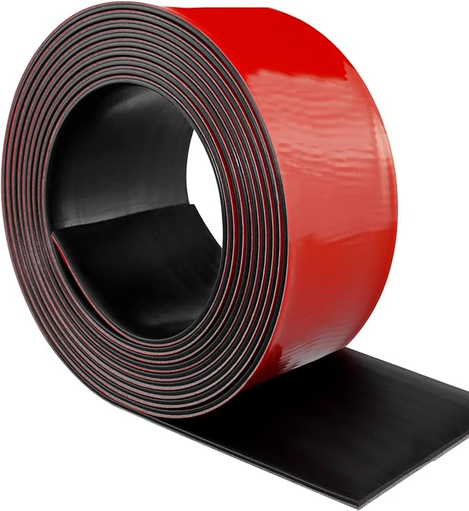 Neoprene Rubber Strips Self Adhesive Solid Rubber Sheets, Rolls & Strips for DIY Gaskets Crafts Pads Seals Warehouse Flooring Rubber Strip with Adhesive Backing (3” Wide x 1/5" Thick x 20' Long, 1)
