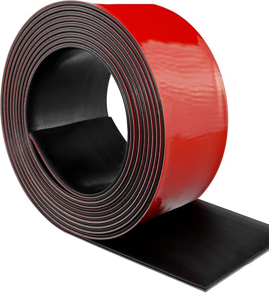 Neoprene Rubber Strips Self Adhesive Solid Rubber Sheets, Rolls & Strips for DIY Gaskets Crafts Pads Seals Warehouse Flooring Rubber Strip with Adhesive Backing (3” Wide x 1/8" Thick x 10' Long)