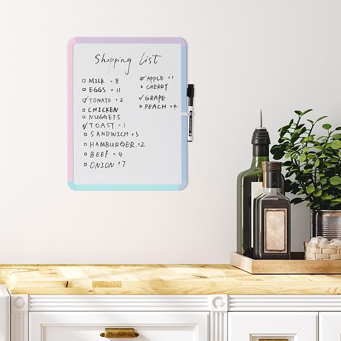 Mr. Pen- Dry Erase Board, 14” x 11” with a Black Dry Erase Marker, Colorful Frame, Small White Board, White Board for Kids, White Board for Students, Small Dry Erase Board, Mini White Board
