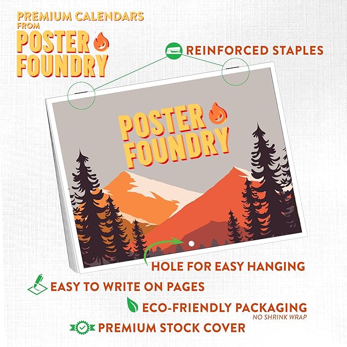 National Parks Calendar 2025 National Park Gifts Monthly Wall Calender Nature 12 Month | American Made In The USA