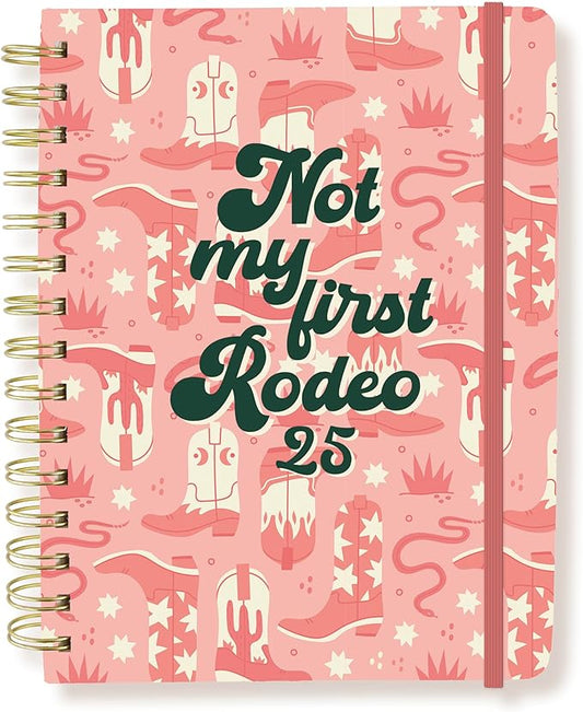 18 Month Hardbound Spiral Planner by Graphique, Jul. 2024 – Dec. 2025 Calendar, Weekly and Monthly Spreads, Page Tabs, Reminder Stickers, 6” x 8”