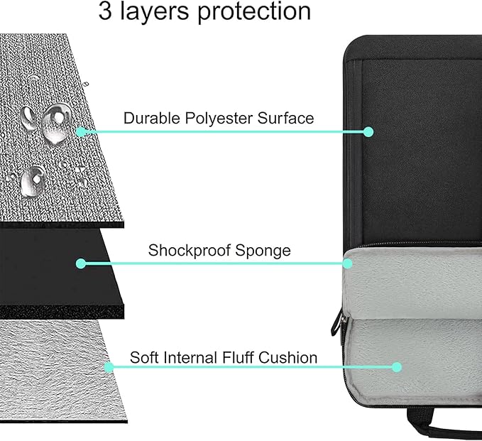 MOSISO Vertical Laptop Shoulder Bag Compatible with MacBook Air/Pro,13-13.3 inch Notebook,Compatible with MacBook Pro 14 2023-2021 A2779 M2 A2442 M1 with Front Raised Pockets&Fix Handle&Belt, Black