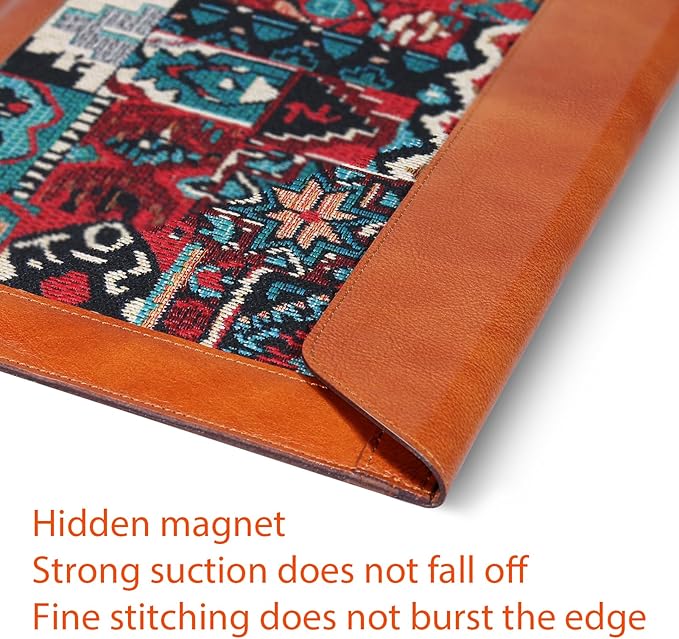 16 Inch Laptop Sleeve MacBook Pro/Max M4 M3 M2 M1 Laptop Case,Leather Laptop Cover for MacBook Air 15 M3 M2,Mac Travel Protective Case for 15-16 inch Notebook,Brown