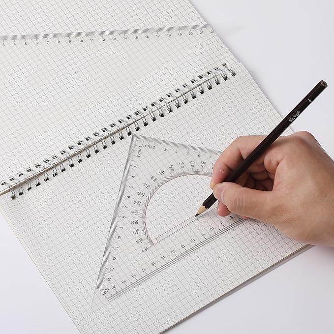 Mr. Pen- Triangle Ruler, 2 Pack, 22&15cm, 30/60 & 45/90, Right Triangle Ruler for Drawing, 30/60 Degree Triangle Plastic, 30 60 90 Triangle, Drawing Triangle Angle, 45 Degree Triangle Ruler